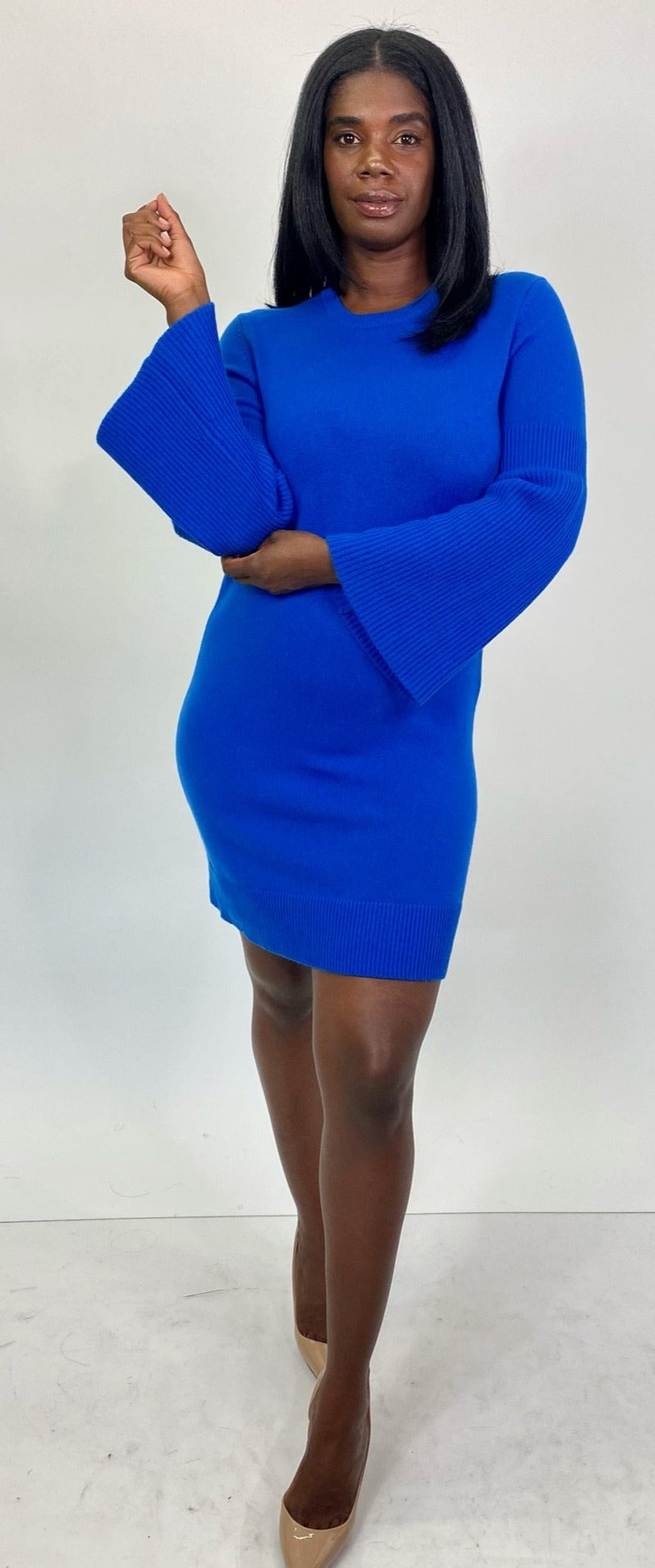 Cobalt Blue Sweater Dress